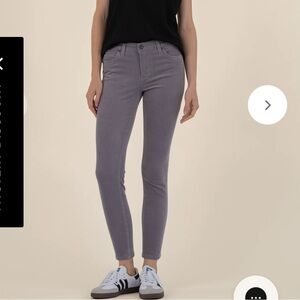 Kut From The Kloth High Rise Diana Fab Ab Skinny Corduroys Grey NWT